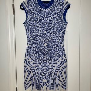 Blue and white INTERMIX knit dress